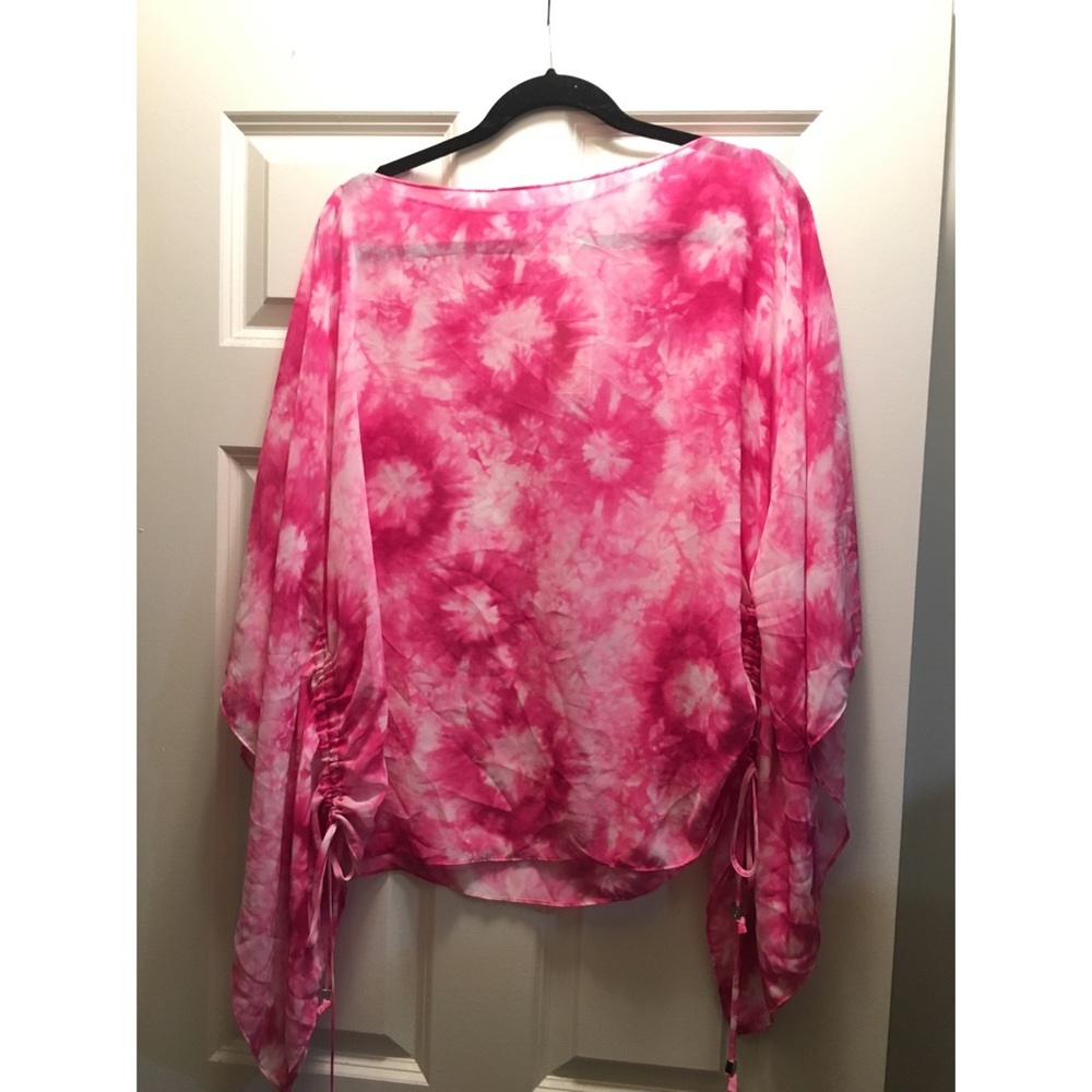 Michael Kors sheer top batwing sleeves NWT